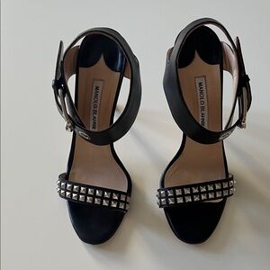 Manolo Blahnik Black Studded Heels